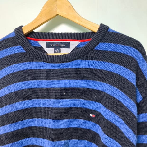 [XL] 타미 힐피거 스트라이프 니트 스웨터