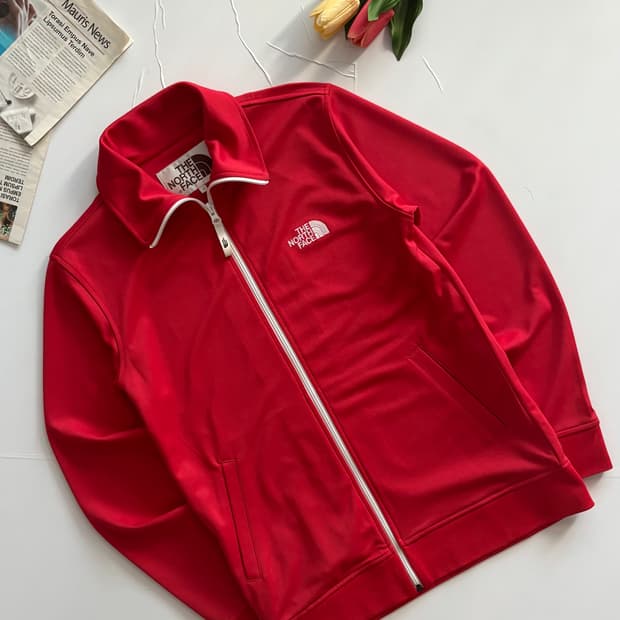 노스페이스 레드 트랙탑 져지