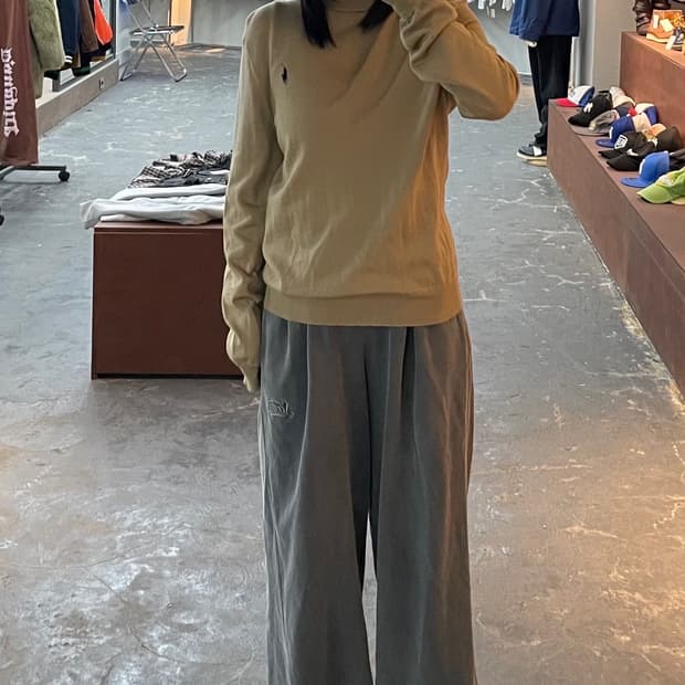 폴로 랄프로렌 워셔블 울 터틀넥 베이지 니트 H1276