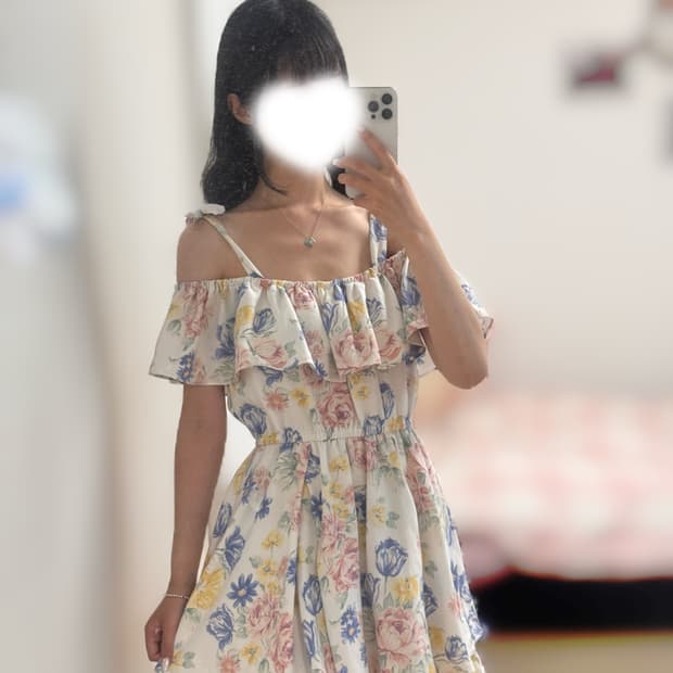 LIZ LISA 리즈리사 플라워 프릴 오프숄더 원피스 히메갸루