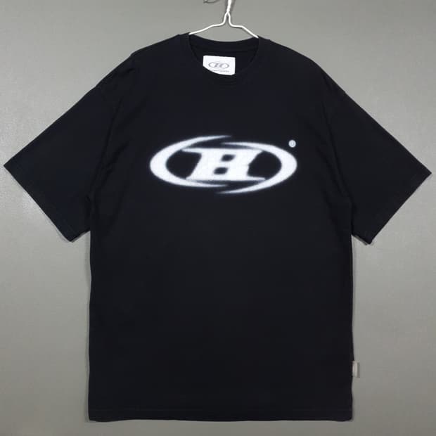 L) 본투윈 블러 B 빅로고 오버핏 풀오버 반팔 티셔츠 블랙 1