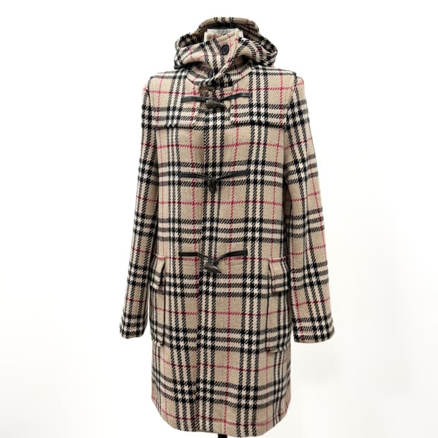버버리 런던 노바체크 울 더플 코트
