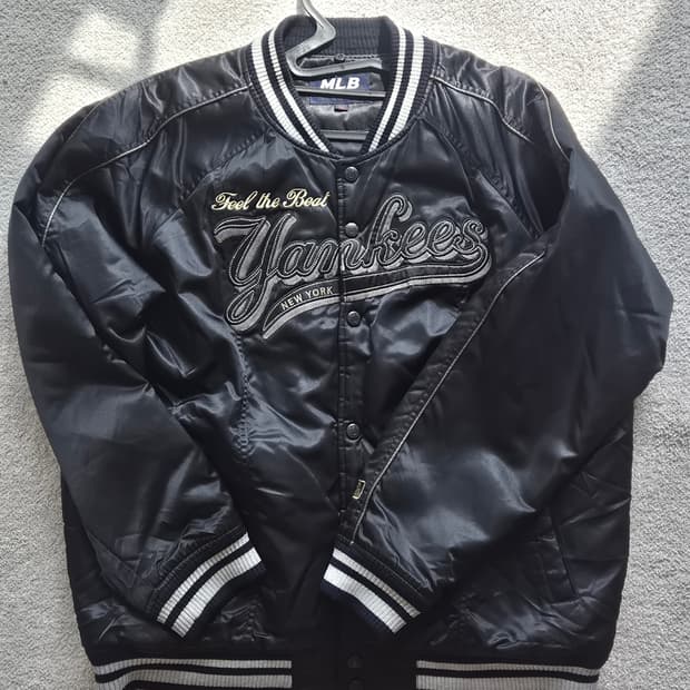 MLB 블랙 바시티 점퍼 XL 택포5.5