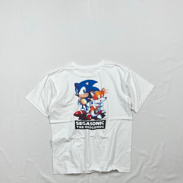 90‘s sega 소닉 sonic 카툰 반팔티