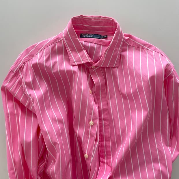 폴로 랄프로렌 핑크 스트라이프 셔츠