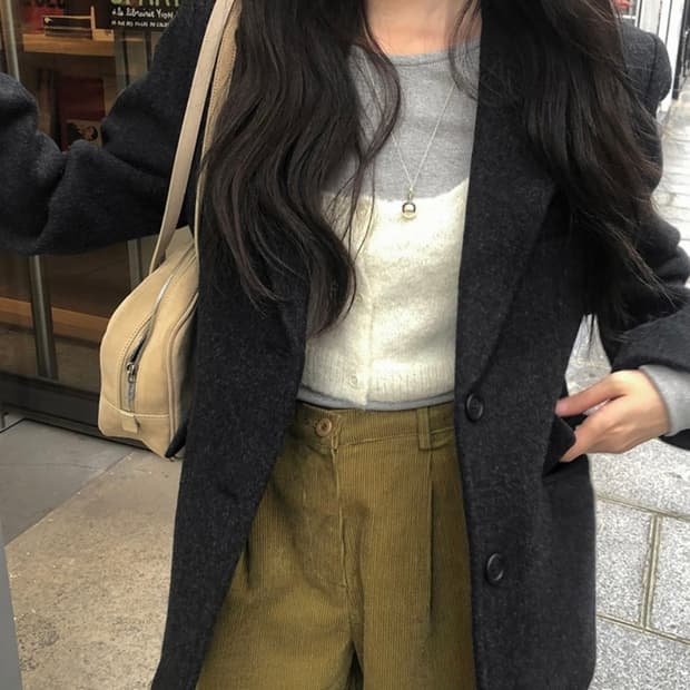 가내스라 위드 울 코트자켓