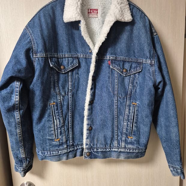 LEVI's 리바이스 USA 빈티지 데님 쉐르파 자켓 라지