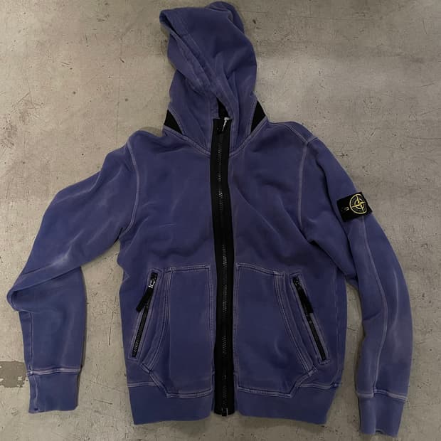 스톤아일랜드 13AW 가먼트다이드 후드집업