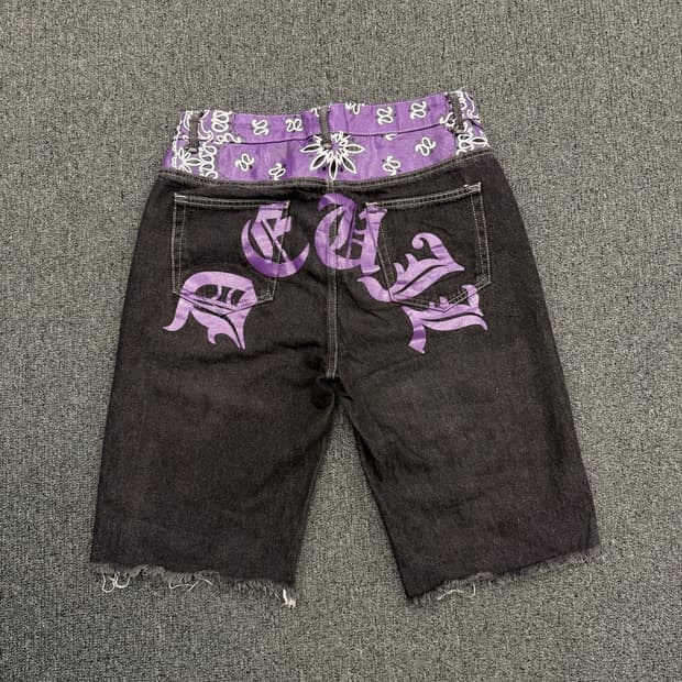 OS) Retro Rarri 빈티지 스트레이트 데님 쇼츠