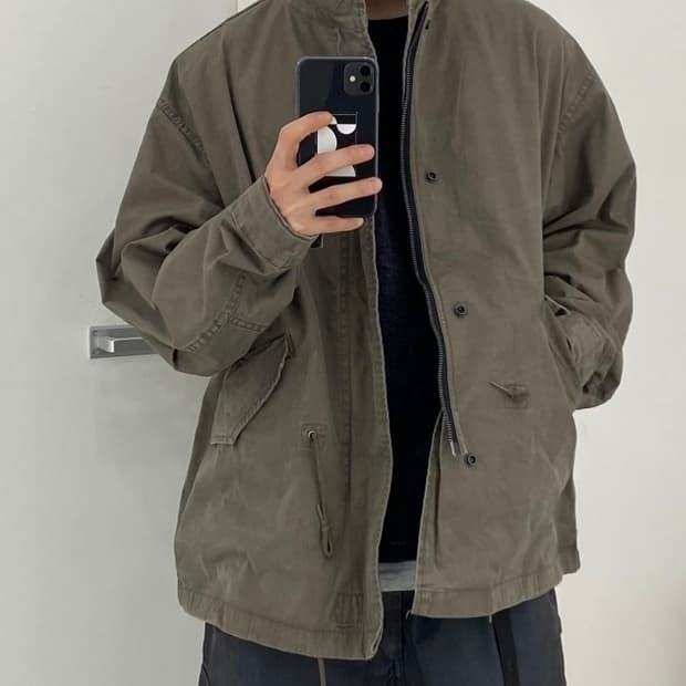 [구매] 해칭룸 숏 모즈파카 카키 사이즈 2,3