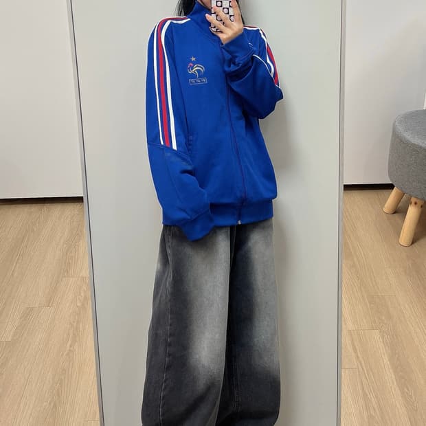 아디다스 00s 프랑스 국대 트랙탑 져지