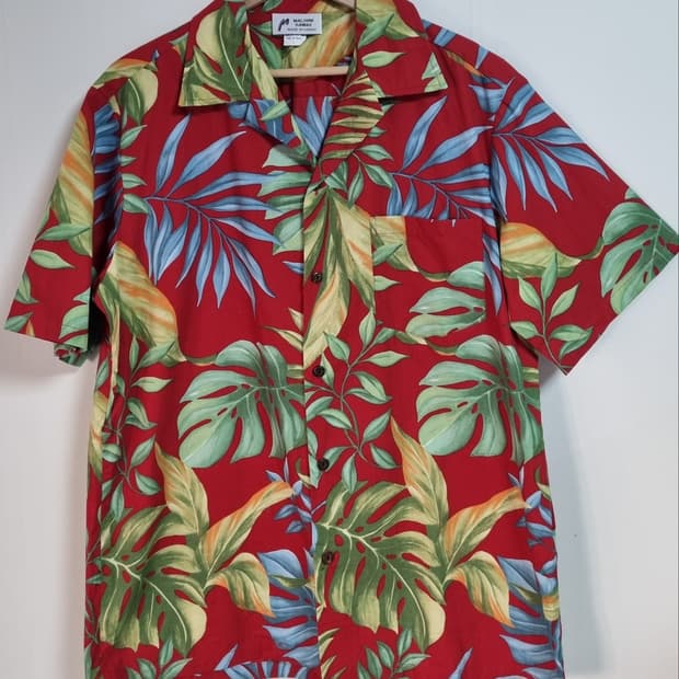 L ) 메이드인 하와이 하와이안 반팔 셔츠