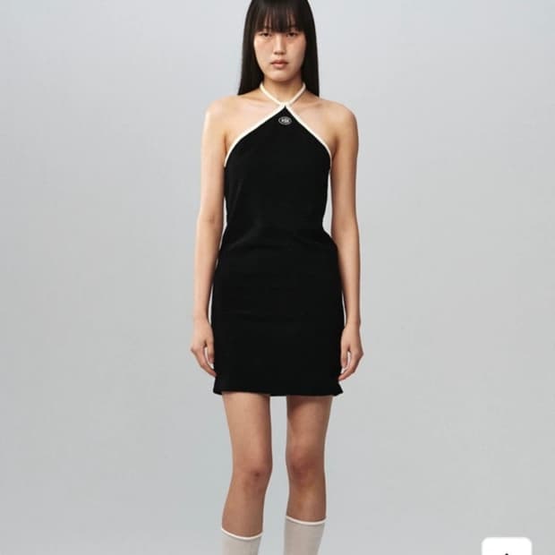 kijun 테리 홀터넥 미리 원피스