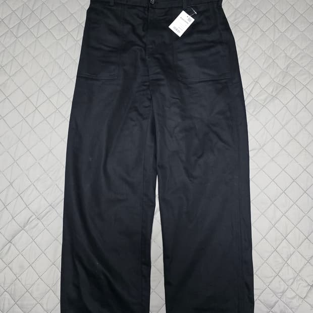 [34] 에잇세컨즈 헤비코튼 퍼티그 치노팬츠 블랙 새상품