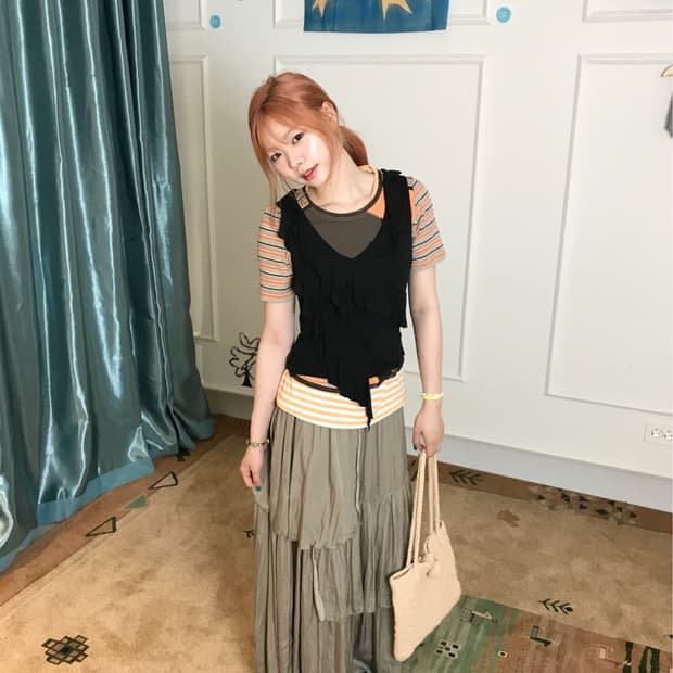 괴짜 소녀st + 모리걸 무드가 섞인 독특한 코디셋𓂃˖₊🧶