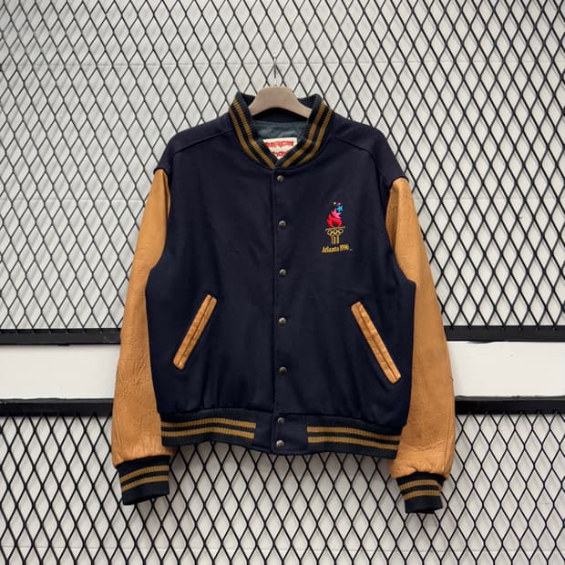 아메리카 툰즈 X 1996 아틀란타 올림픽 바시티자켓 빅로고 디테일