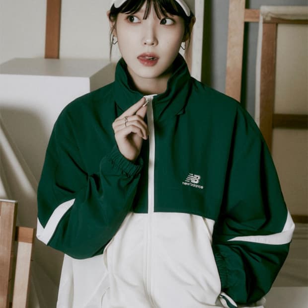 남녀공용 뉴발란스 컬러블록 웜업자켓M 바람막이 헌터