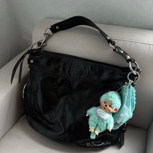Coach enamel shoulder bag