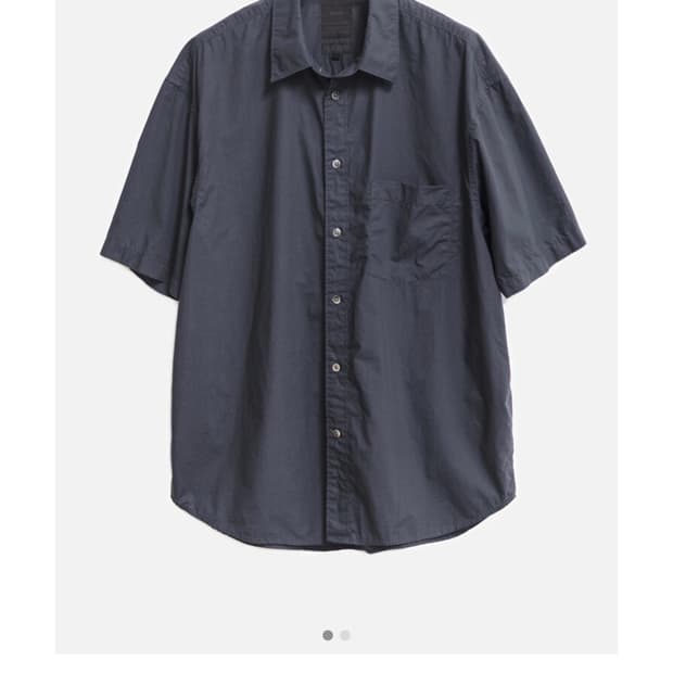 s) 고낙 washed glitch half shirt - ink