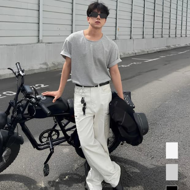 [M]MAISON MINED 메종미네드 유넥 티셔츠