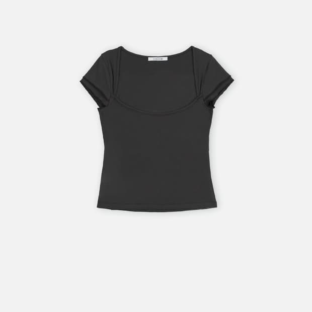 콜로신스 leaf square T-shirt 다크그레이