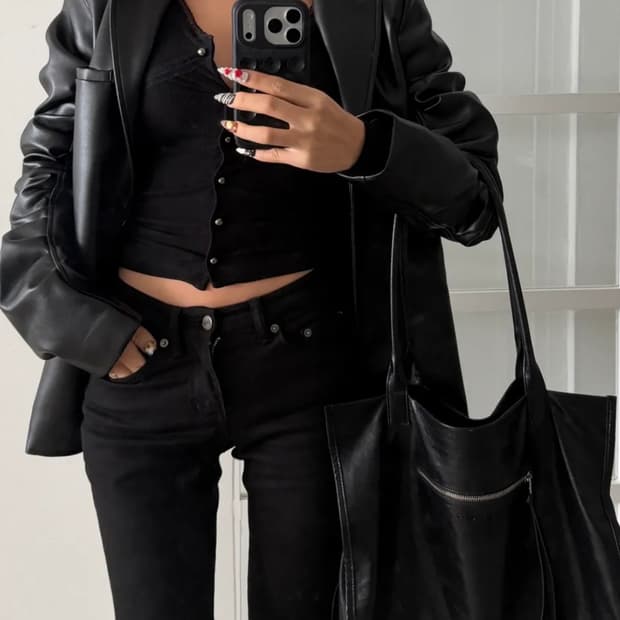 오도어 레더자켓 (Plisse jacket)