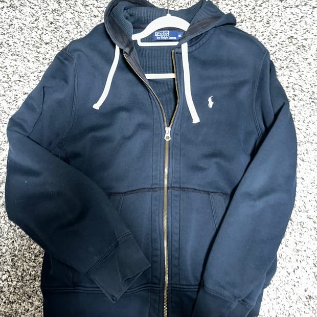 폴로 랄프로렌 네이비 후드집업 XL
