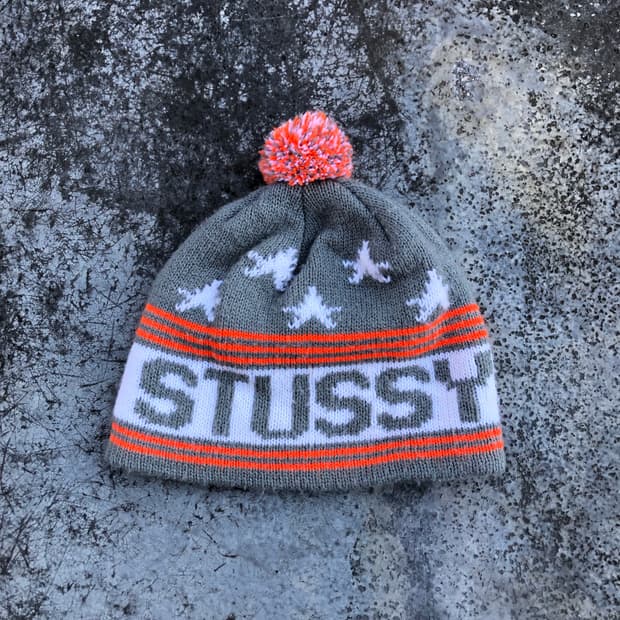 90s 올드 스투시 방울 비니