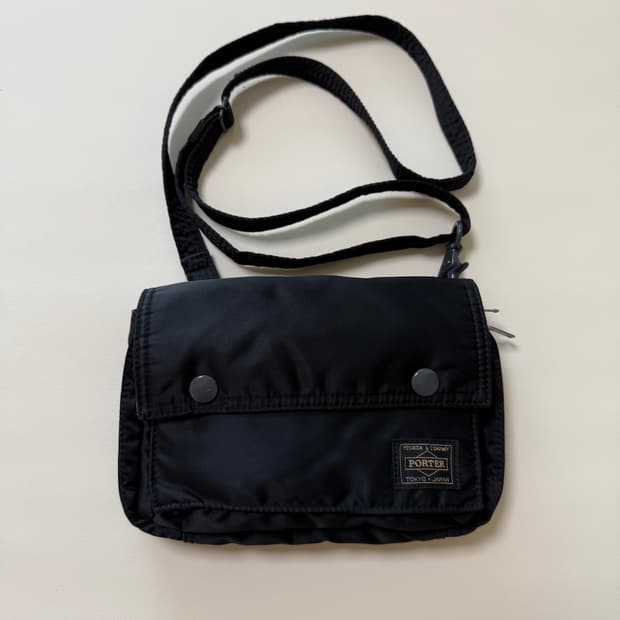 PORTER 포터 탱커 스냅 숄더백 블랙