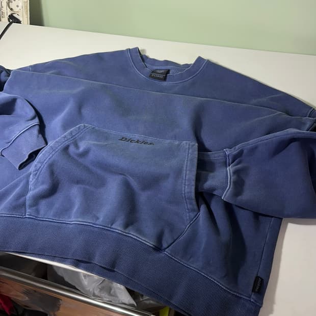 XL 디키즈 오버핏 스웻코튼 피그먼트 캥거루포켓 맨투맨