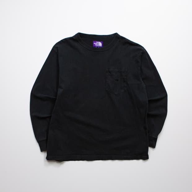 노스페이스 퍼플라벨 포켓 롱슬리브 블랙