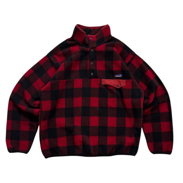 파타고니아 신칠라 버팔로 체크 스냅티 플리스