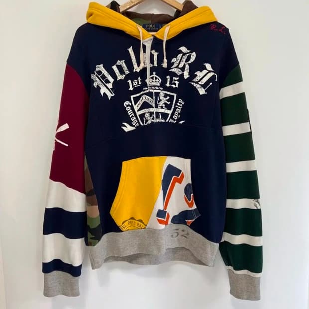 [L] 폴로 랄프로렌 로잉클럽 패치워크 후드티