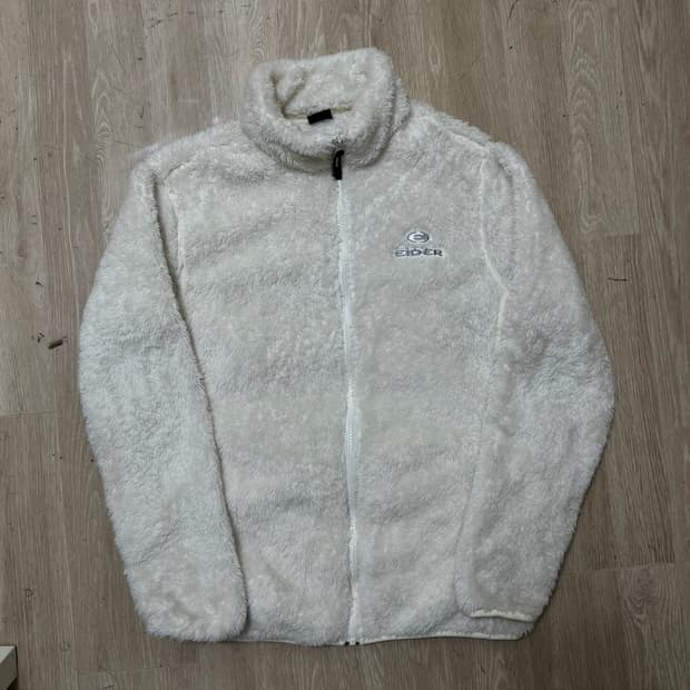 아이더 양털 뽀글이 화이트 후리스 자켓 M/95 