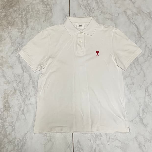 아미 정품 반팔 카라 티셔츠 사이즈 100