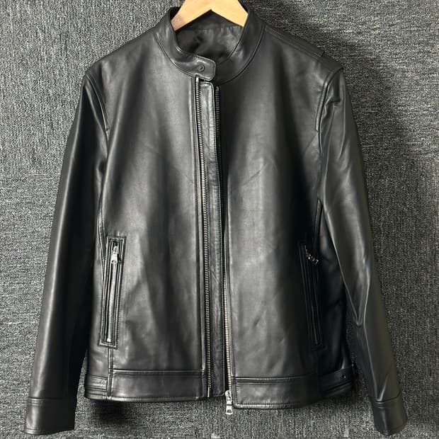 BASSO HOMME 블랙 가죽 자켓 95