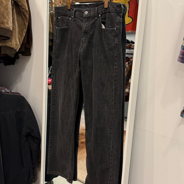 Levis 리바이스 569 흑청 데님 팬츠 (36inch)
