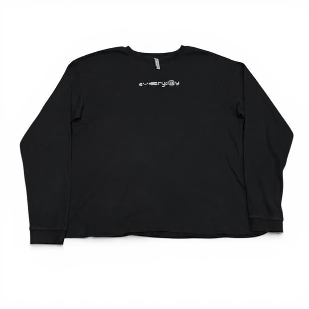 FREE 엔조블루스 블랙 픽셀 와플 롱슬리브