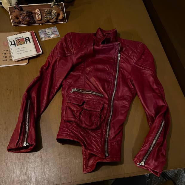 RED leather jacket by Marc Jacobs 09fw