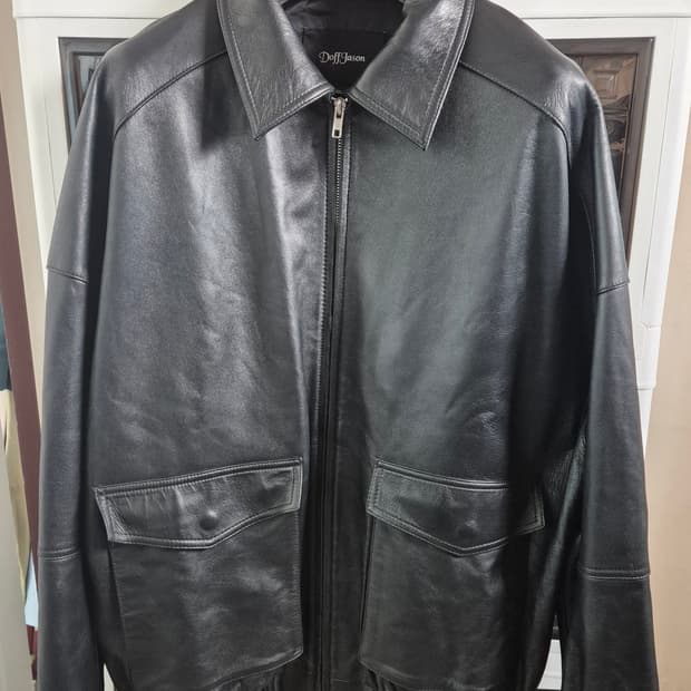 도프제이슨 오버핏 램스킨 봄버 점퍼 xl