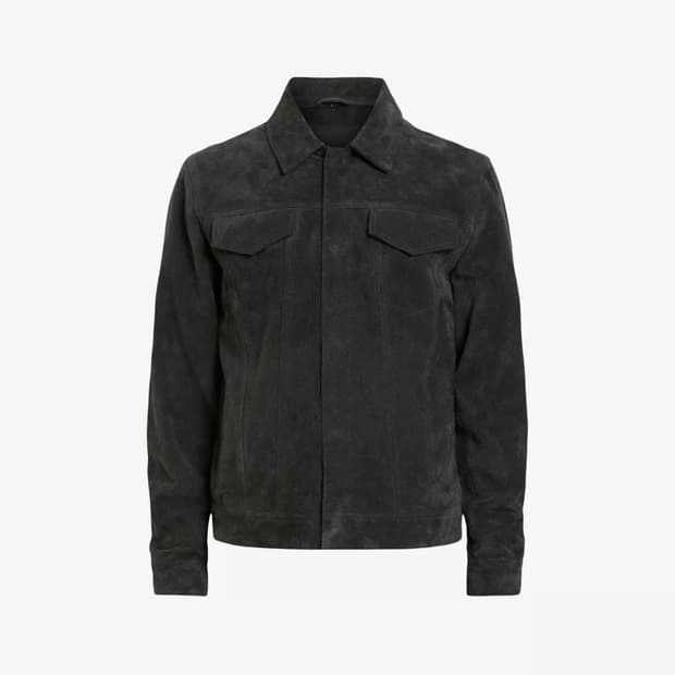 올세인츠 블랙 스웨이드 트러커 자켓 (M사이즈 / 국내 100)