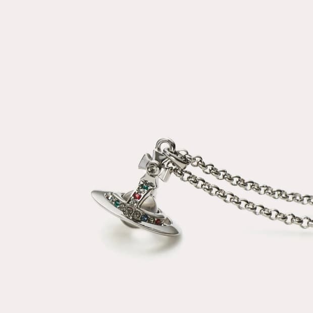 최저가 정품 비비안웨스트우드 건메탈 orb 목걸이