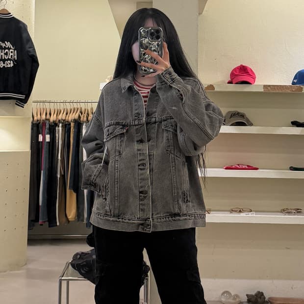 리바이스 빈티지 흑청 데님 자켓 U1624