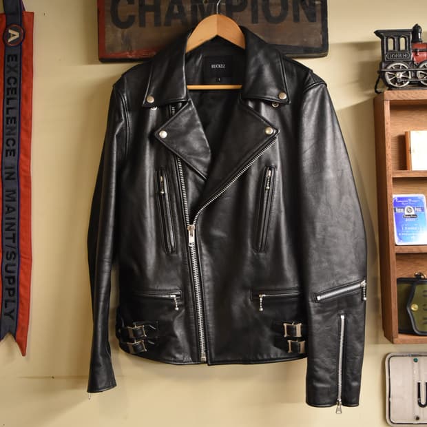 소가죽 라이더 자켓 블랙 (Ruckuz)