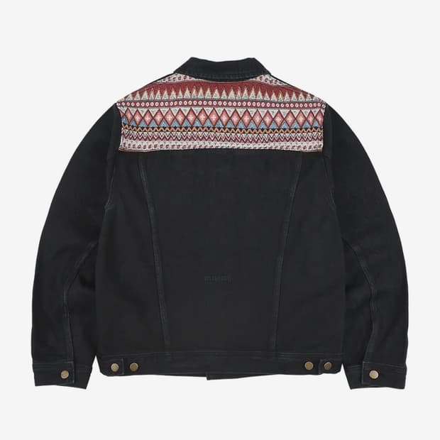 이알에스코 데님 트러커 자켓 블랙