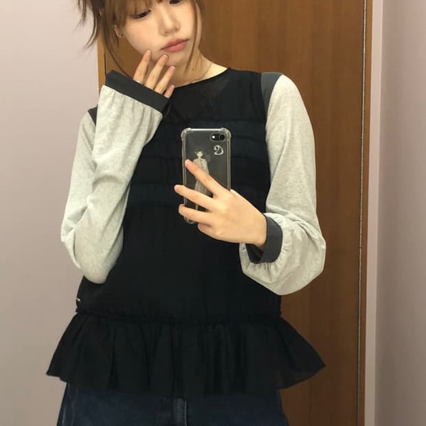 코이세이오 스너그 롱슬리브 챠콜