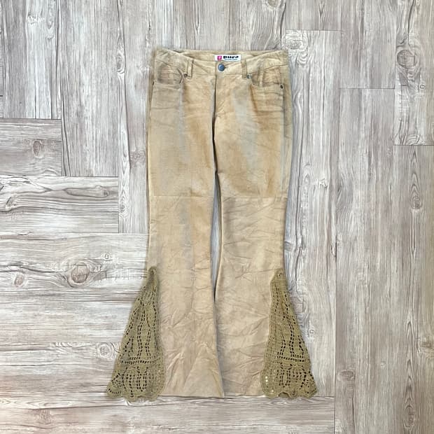 pura 스웨이드 레이어드 팬츠 