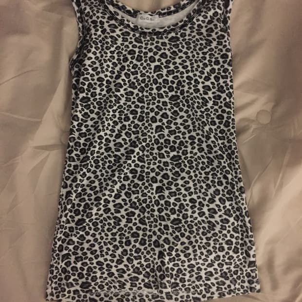 일본 갸루깔 호피 나시