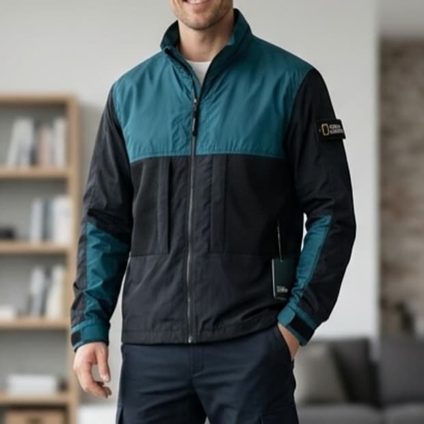 [95]내셔널지오그래픽 홑겹 시보리 하이넥 점퍼