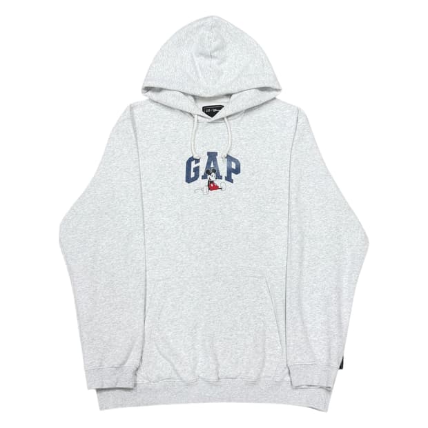 GAP 빈티지 미키마우스 디즈니 스웻 기모 후드티 그레이 L